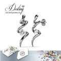 Destiny Jewellery Crystal From Swarovski 925 Sliver Spiral Stud Earrings